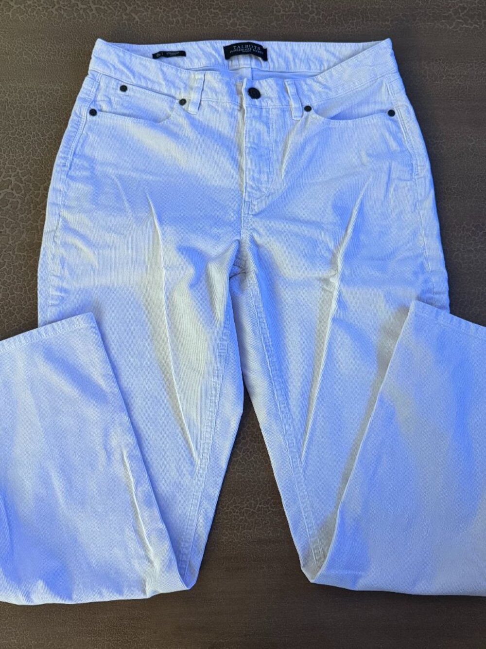 Talbots Flawless Five Pocket Straight Curvy Corduroy Pants - Light Pink Size 6P